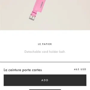 Jacquemus | Accessories | Jacquemus 223 Pink Bag Belt | Poshmark display picture 1